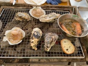 牡蠣小屋網焼き