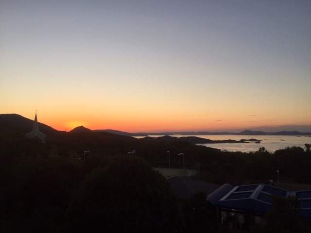 小豆島の美しい夕日